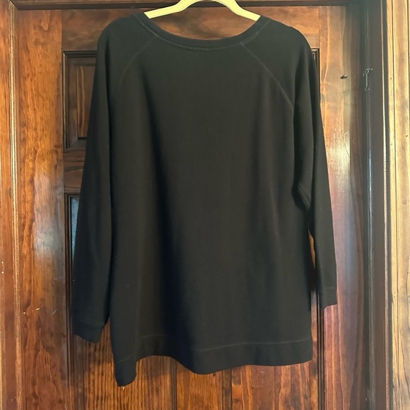 Stella & Dot Black Sweatshirt with Side Zippers - Picture 2 of 3
